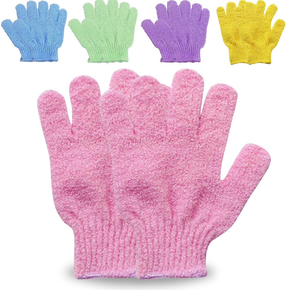 Exfoliating Bath Showering Gloves 100% Nylon - 2 Pcs